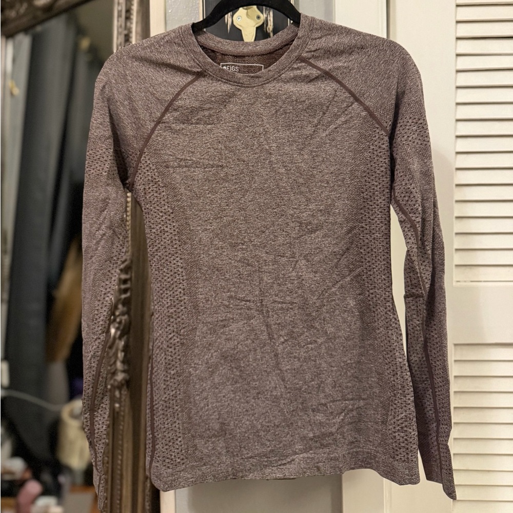 Figs Brown Long Sleeve under scrub